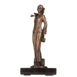 unbekannter Bildhauer des 20. Jhd. / Unidentified sculptor 20th century"galante junge Dame"