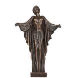 signiert Chiparus / signed Chiparus"weiblicher Akt"
Skulptur-Volumen, Bronze, H: 32 cm,
in der