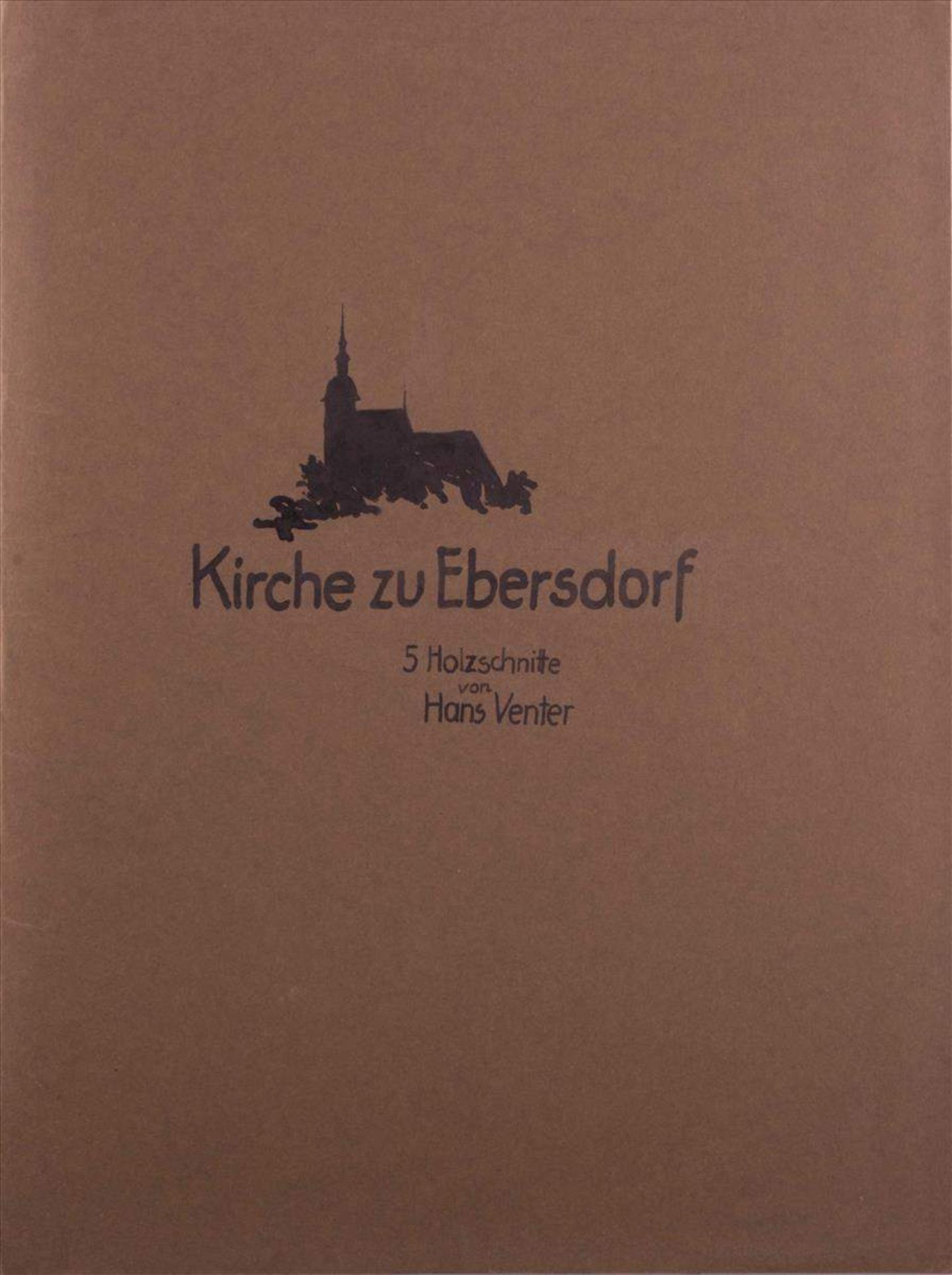 Hans VENTER (XIX)"Mappe Kirche zu Ebersdorf"(5)
Grafik-Multiple, Holzschnitt, 5 Stück,  je 30 cm x