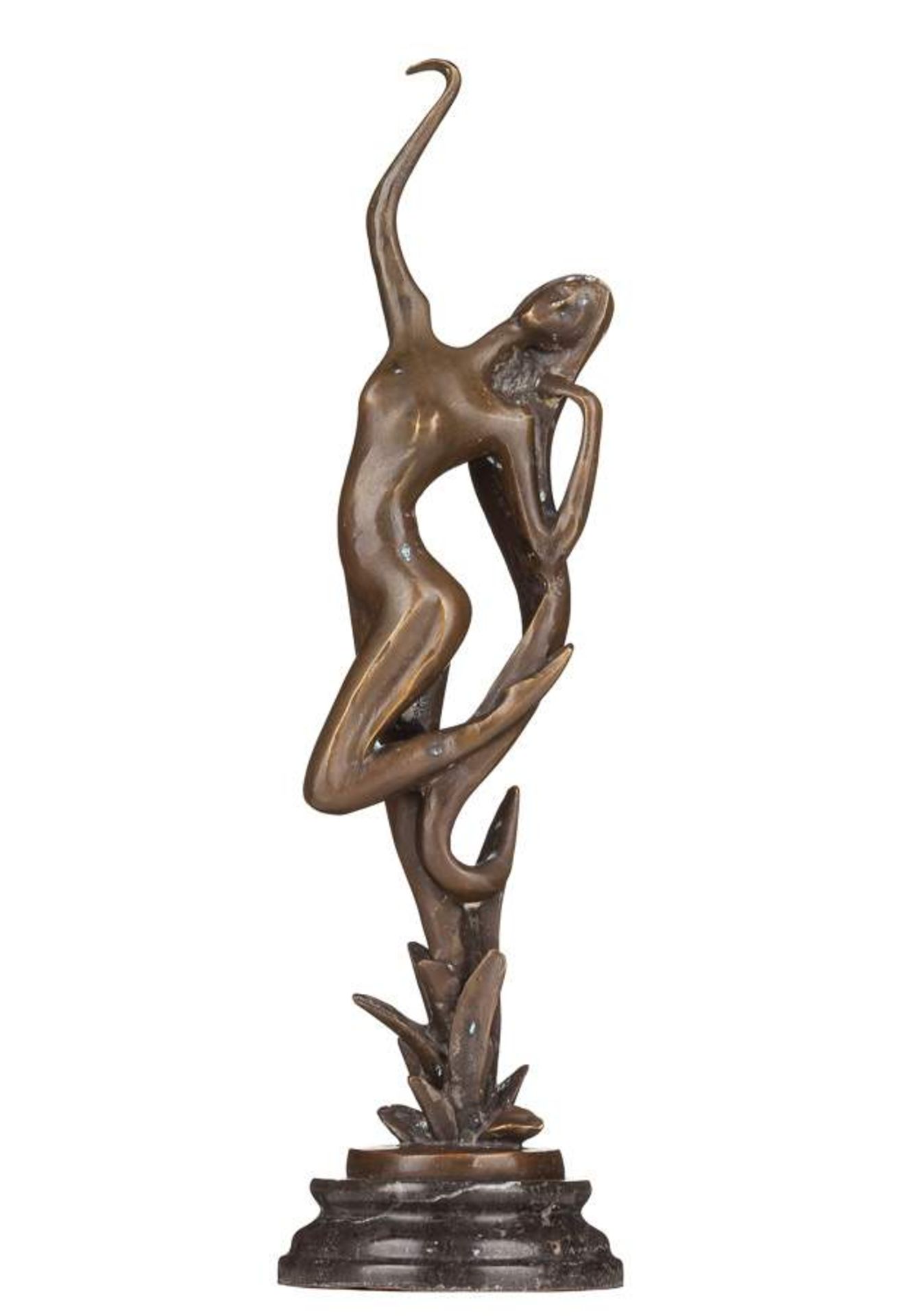 Bildhauer des 20. Jhd. / sculptor 20th century"weiblicher Akt"
Skulptur-Volumen, Bronze, H: 35 cm,