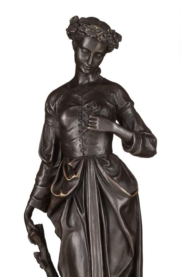 signiert Ed. Zegut / signed Ed. Zegut"Galante Dame mit Rose"
Skulptur-Volumen, Bronze H: 43 cm, - Image 2 of 5