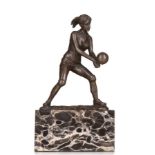 signiert Milo / signed Milo"Volleyball Spielerin"
Skulptur-Volumen, Bronze, H: 23 cm, B: ca. 12