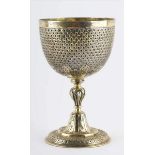Abendmahlkelch  17. Jhd. / Holy Communion goblet, 17th centurySilber/vergoldet, geprüft, datiert