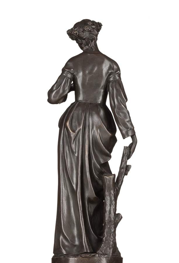 signiert Ed. Zegut / signed Ed. Zegut"Galante Dame mit Rose"
Skulptur-Volumen, Bronze H: 43 cm, - Image 4 of 5