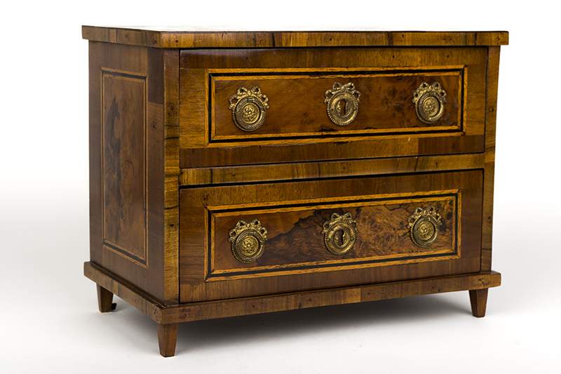 Empire Modell-Kommode wohl Franken um 1810 / Empire commode model probably Franconia, about - Image 2 of 5