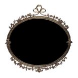 alter Spiegel um 1880/90 / old Mirror about 1880/90Bronze, facettiertes Glas, umlaufend floraler