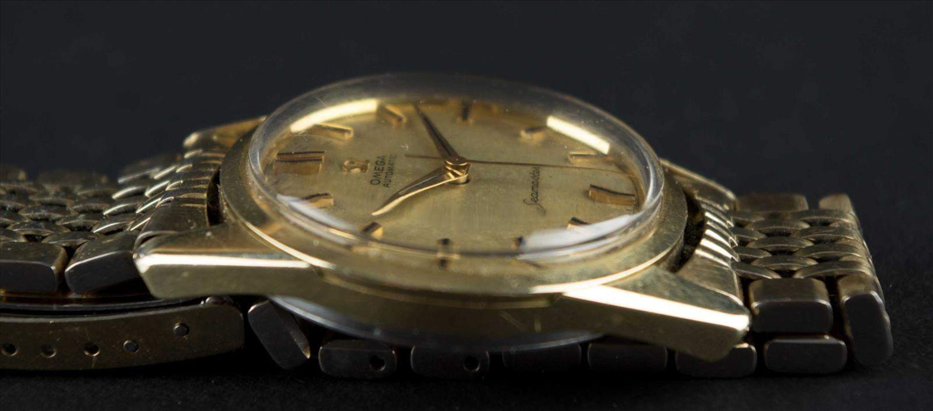 Omega Seamaster Automatic Gold Plate  Swiss Vintage Men's WatchDie Uhr läuft, Die Uhr zeigt - Bild 3 aus 5