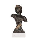 signiert Zolle 19./20. Jhd. / signed Zolle"Nymphe"
Skulptur-Volumen, Bronze, H: 16 cm
in der Plinzhe