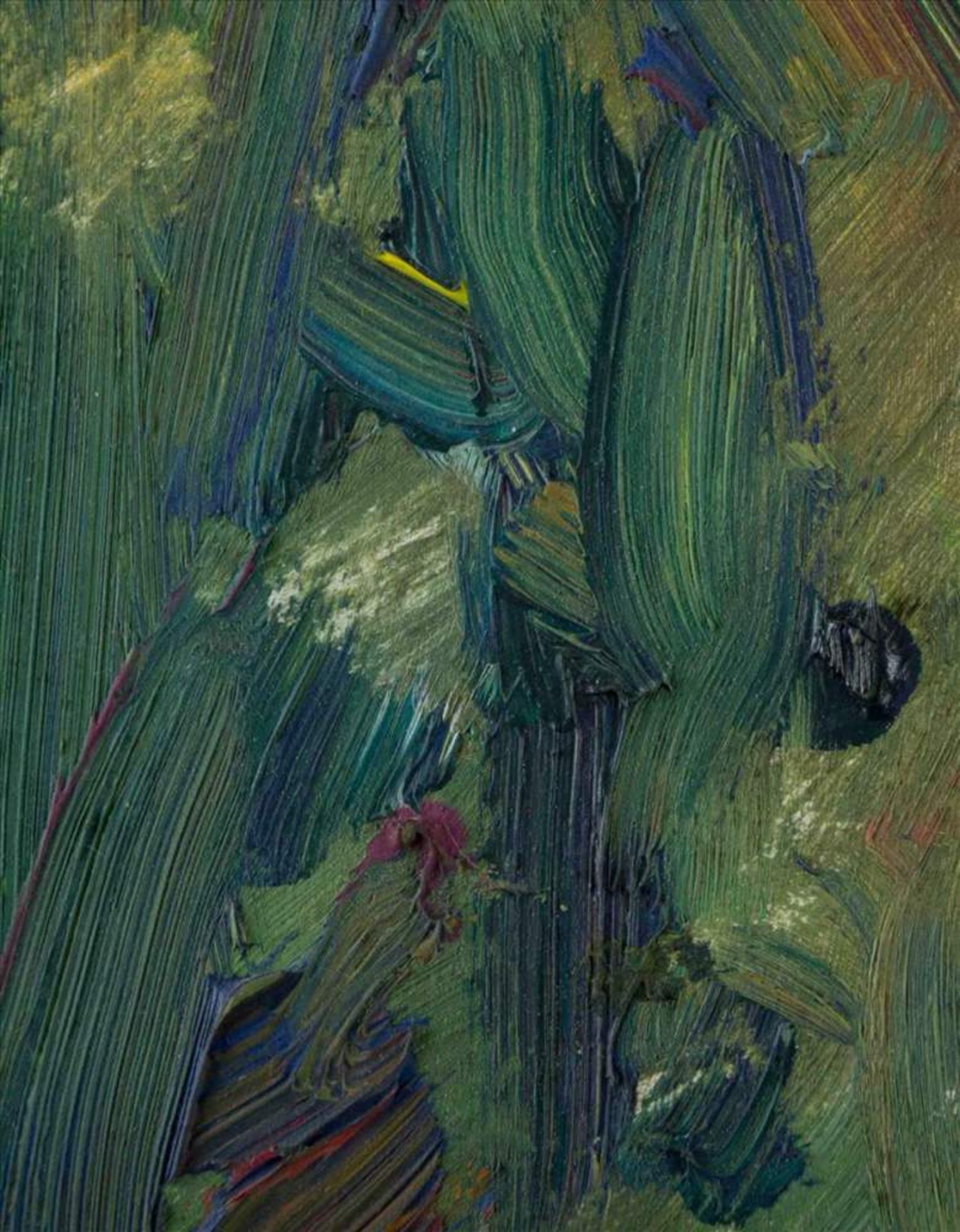 Robert LIEBKNECHT (1903-1994)(Sohn von Karl Liebknecht)"Im Park"Gemälde Öl/Malkarton, 54 cm x 36,5 - Image 4 of 6