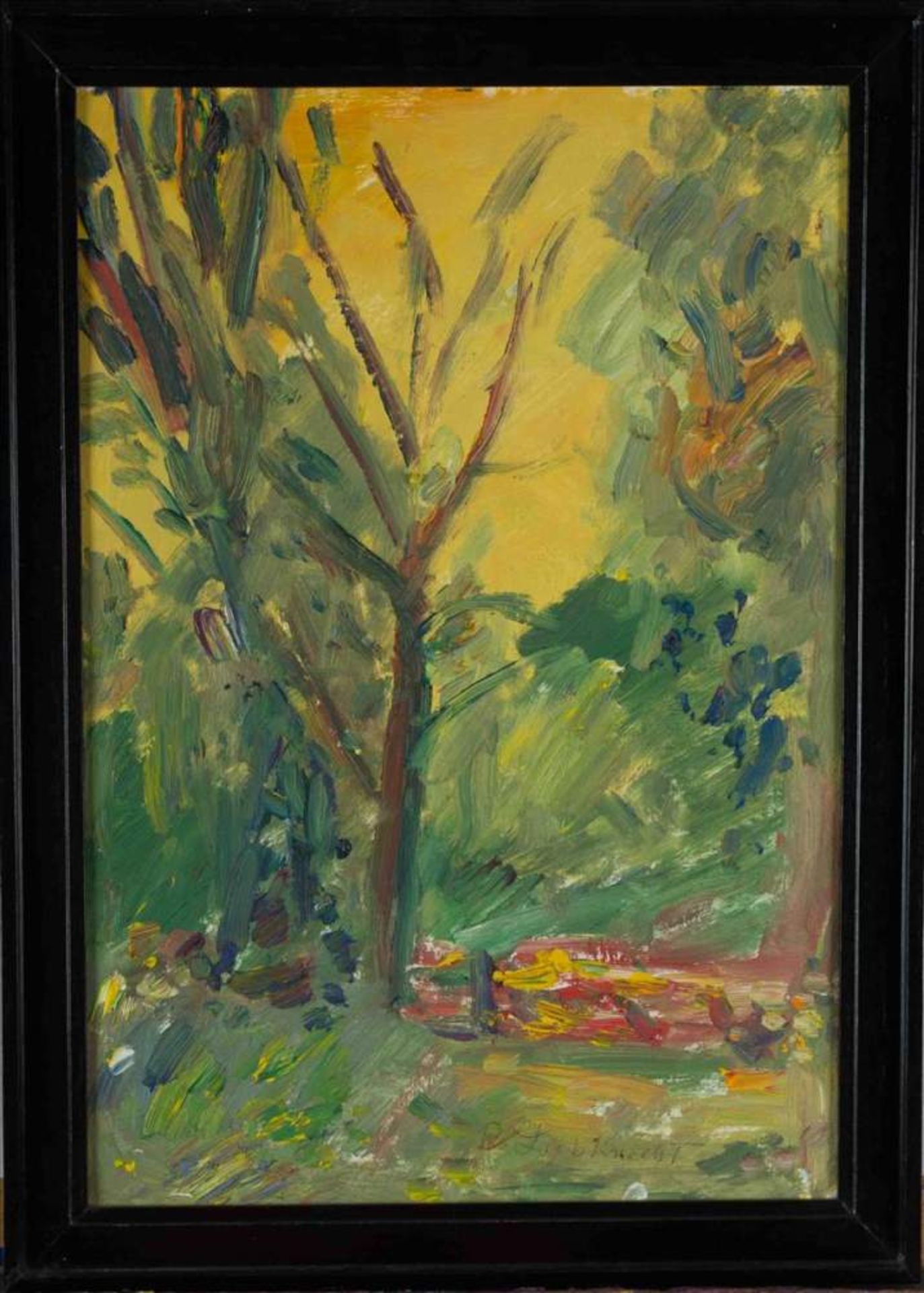 Robert LIEBKNECHT (1903-1994)(Sohn von Karl Liebknecht)"Im Park"Gemälde Öl/Malkarton, 54 cm x 36,5