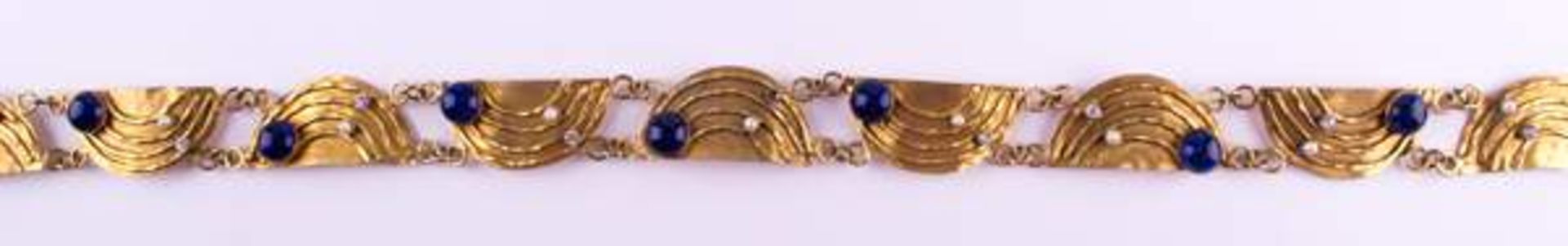 Schmuckgürtel Arabisch / Jewellery belt, Arabianmit verschiedenem Steinbesatz, Lapislazuli, echte - Bild 4 aus 6
