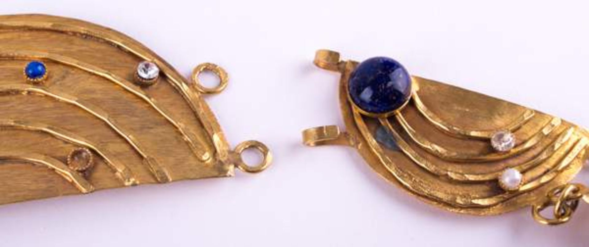 Schmuckgürtel Arabisch / Jewellery belt, Arabianmit verschiedenem Steinbesatz, Lapislazuli, echte - Bild 6 aus 6