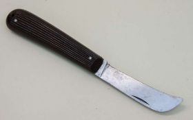 Taschenmesser  um 1950er Jahre, für Gärtner, gebogte Klinge, Bakelitgriff, L. 20 cm