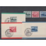 SteckkarteDeutsches Reich, Mi. 686 - 688 postfrisch u. auf Sonderblättern der Deutschen Bank mit