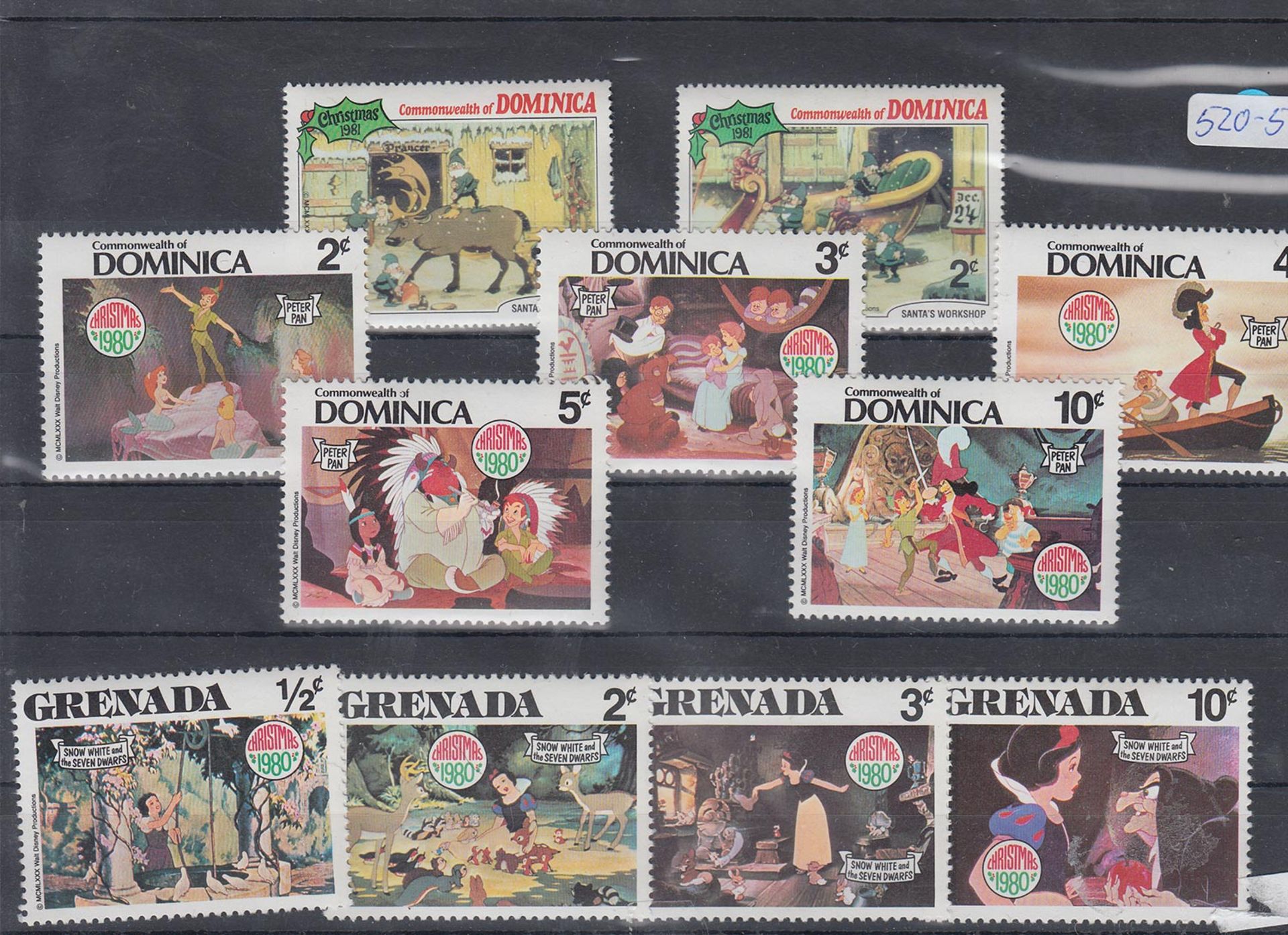 SteckkarteWeihnachtmarken, Dominicanische Rep. u. Granada, postfrisch, 11 WerteMindestpreis: 4 EUR