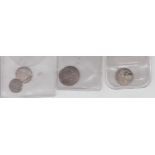 Posten Münzen4 antike Silbermünzen ca. 17. Jh., wohl deutsch, ungeprüftMindestpreis: 20 EUR