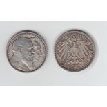 2 MarkBaden 1906, Friedrich und Luise, fast vzMindestpreis: 20 EUR