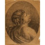 G. A. Sass(Maler und Zeichner um 1800)Weiblicher KopfGraphitzeichnung, 36 x 27 cm (im Oval), unger.,