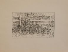 Alfred Eschmann(deutscher Künstler d. 20. Jh.)Palast der RepublikOriginal Lithografie, 17,5 x 30 cm,