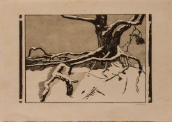 Jan Boors(Grafiker und Zeichner des 20. Jh.)Knorriger BaumFarbholzschnitt, 25 x 37 cm, unger.,