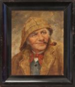 Unbekannt(Portraitmaler d. 1. Hälfte d. 20. Jh)Fischerportrait mit PfeifeÖl/ Malpappe, 23 x 18 cm,