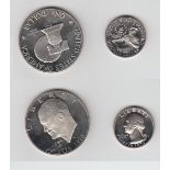 1 Dollar/ 1/4 DollarUSA 1976, Eisenhower/ Glocke u. Trommler, SilberMindestpreis: 10 EUR