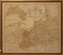 Karte Ost- u- Westpreussen"Tabula Geographica, Totam Borussiam ut et Districtum Notecensem exhibens"