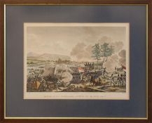Altcolorierter Stich"Bataille de Friedland, Livrèe Le 14. Juin 1807", Napoleons Sieg über die Russen
