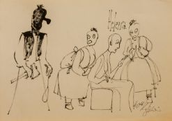 Harald Kretzschmar(Berlin 1931 -, Karikaturist u. Grafiker, Std. a.d. HS f. Grafik u. Buchkunst