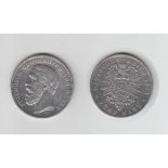 5 MarkBaden 1876, Friedrich, SilberMindestpreis: 40 EUR