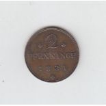 2 PfennigMecklenburg-Schwerin, 1831, ss-vzMindestpreis: 10 EUR