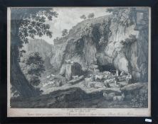 B.A. Dunker(Lithograph u. Kupferstecher des 18. Jh.)"Vüe de la Grotte des Chevres"Orig.-