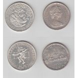 2 Silbermünzen1 Dollar Canada 1966 (Kanu) und 25 Pesos Mexico 1968 (Olympische Spiele)Aufrufpreis: