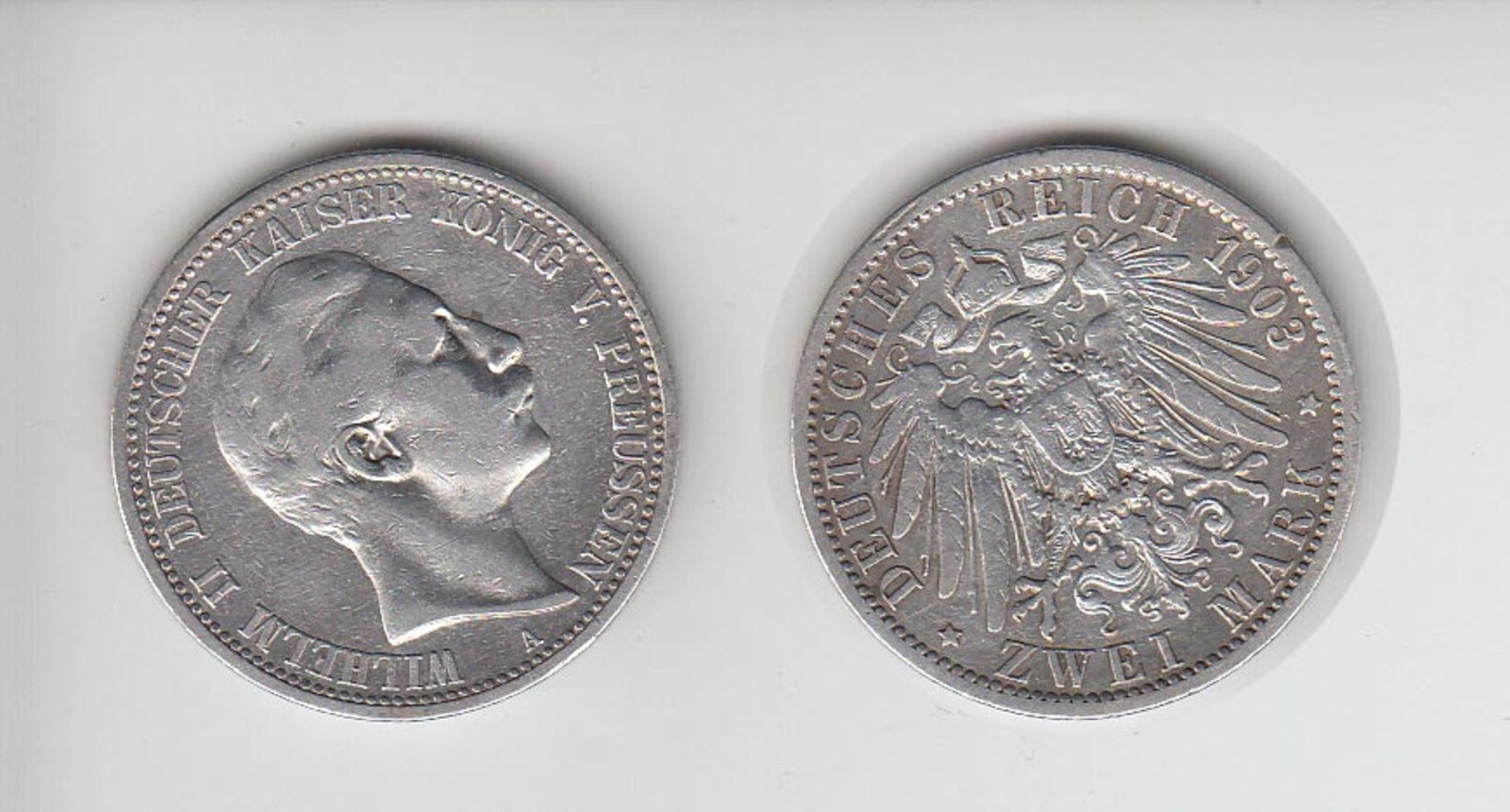 2 MarkPreussen 1903, Wilhelm II., SilberAufrufpreis: 10 EUR