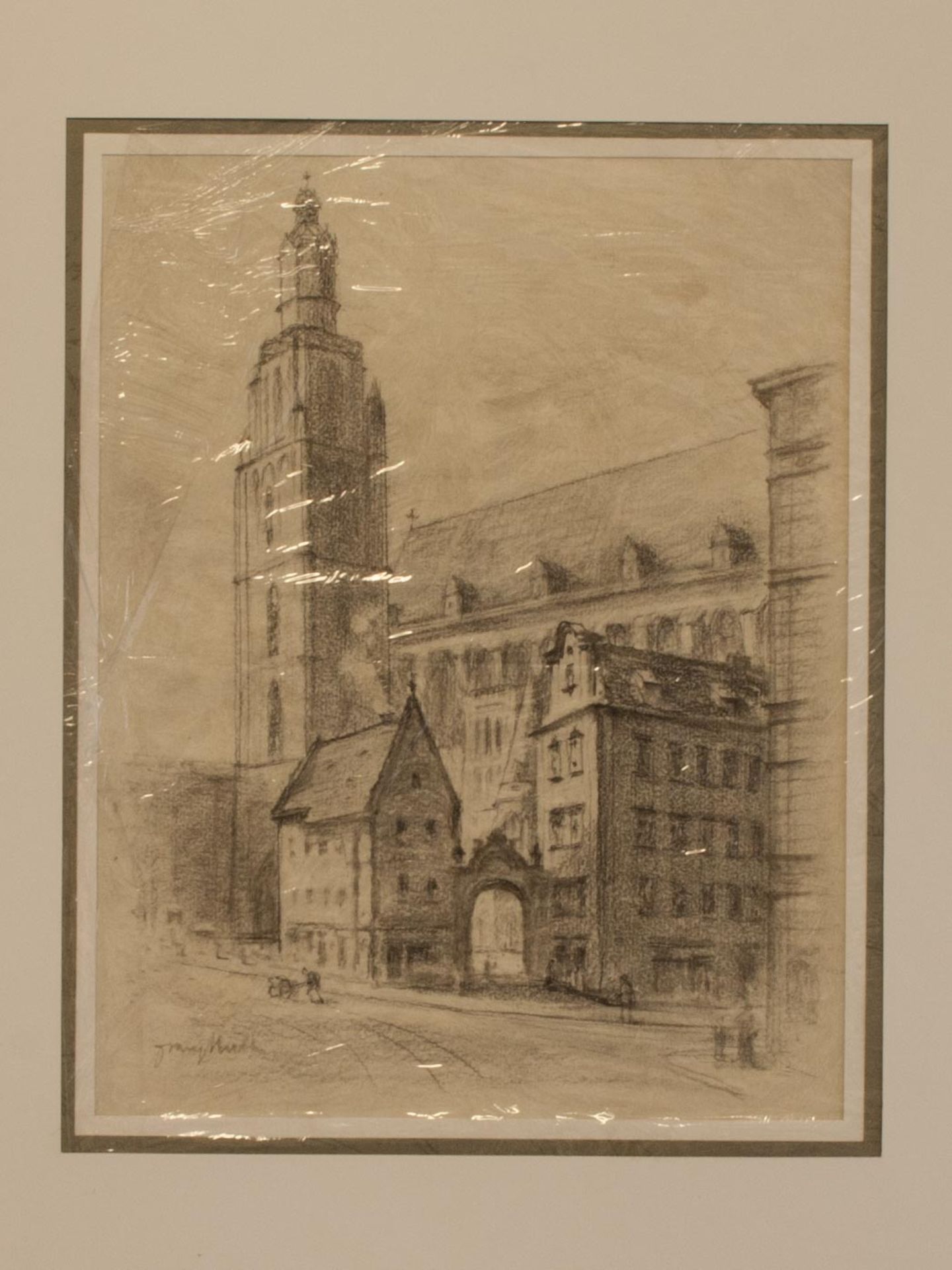 Franz Muth(deutscher Maler u. Zeichner d. 1. Hälfte d. 20. Jh.)BreslauBleistiftzeichnung, 29 x 22,