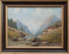 Theodor Maurer(süddeutscher Landschaftsmaler d. 1. Hälfte d. 20. Jh.)GebirgsbachÖl/ Leinwand, 30 x