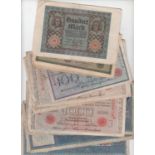 KonvolutReichsbanknoten, 12 Stück