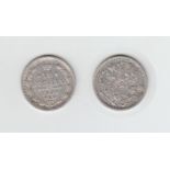 20 KopekenRußland 1904, Nikolaus II., Silber, ss+Aufrufpreis: 10 EUR