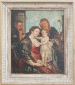 Unbekannt(religöser Maler des 18./19. Jh.)Maria und JesusÖl/ Holz, 29,5 x 25 cm, ger., unsigniert,