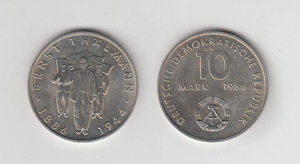 10 MarkDDR1986, Ernst Thälmann, stgl.Aufrufpreis: 4 EUR