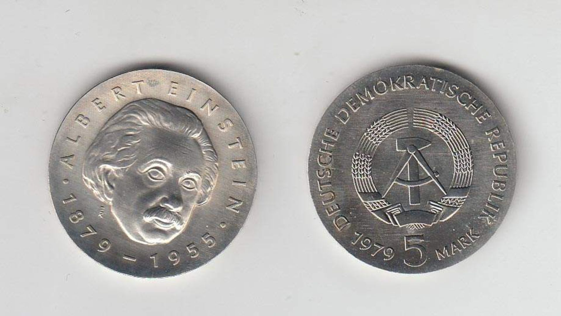 5 MarkDDR 1979, Albert Einstein, stgl.Aufrufpreis: 30 EUR