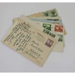 PostenBriefumschläge und Postkarten, Deutsches Reich, gestempelt, 11 StückAufrufpreis: 5 EUR