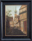 Henry Rathjen(Landschafts- u. Genremaler des 20. Jh.)Bäckerbreitergang (Hamburg)Öl/ Leinwand, 43 x