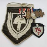 OrdensspangeEisernes Kreuz II. Klasse (Ausführung 1957), Kriegsverdienstkreuz mit Schwertern,