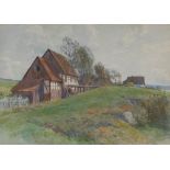 Reserve: 60 EUR        Menzel, Julius: Wassermühle. Aquarell, links unten signiert/datiert: 1920.