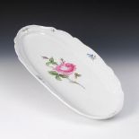 Reserve: 120 EUR        Fischplatte "Rote Rose", Meissen. Knaufschwerter, ab 1850-1918, 1. Wahl.