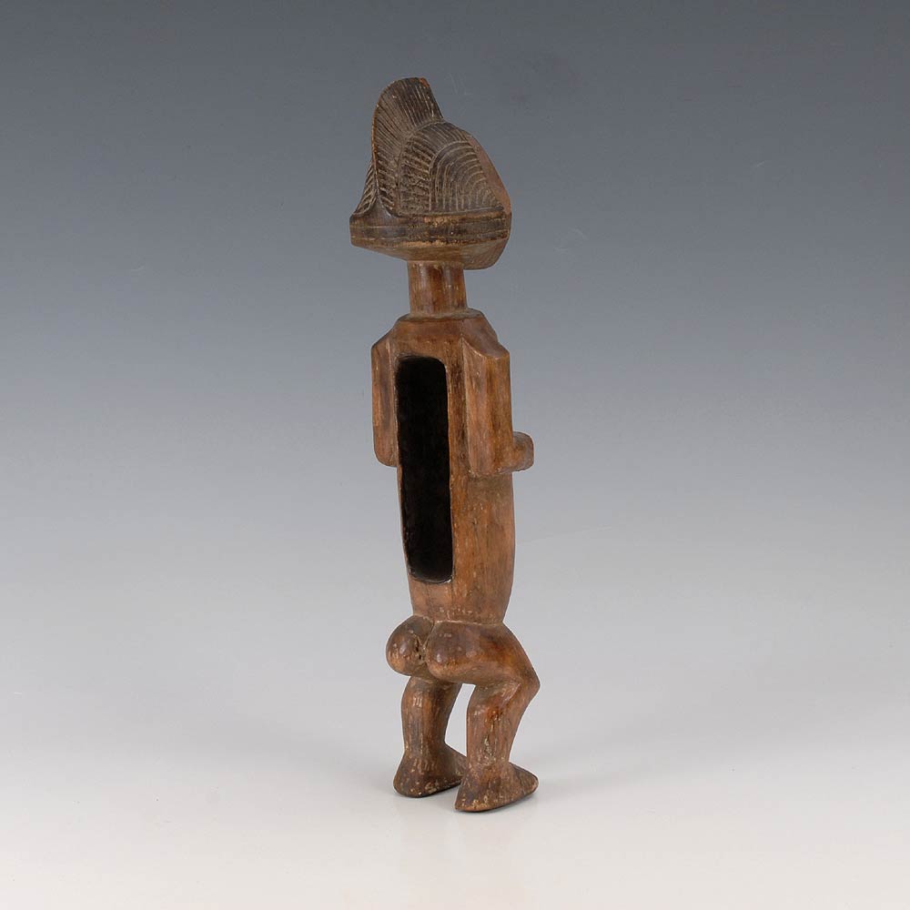 Stehende Figur mit Muschelaugen. Ambete(?)/VR Kongo. Helles Holz. Männliche Figur mit stilisiertem - Image 2 of 2