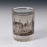 Reserve: 280 EUR        Ansichtenglas Schloss Altenburg. 1. H. 19. Jh. Farbloses Glas. Aus der