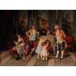 Reserve: 3500 EUR        Boldini, Giovanni: Genreszene mit spielenden Kindern. Öl/Holz, links