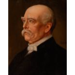 Reserve: 80 EUR        Karstelt, O.: Porträt Bismarck. Öl/Leinwand, rechts unten signiert, Anfang